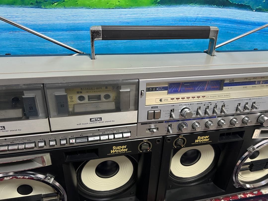 動作品！SHARP シャープ GF-999 昭和レトロ 大型ラジカセ Wラジカセ