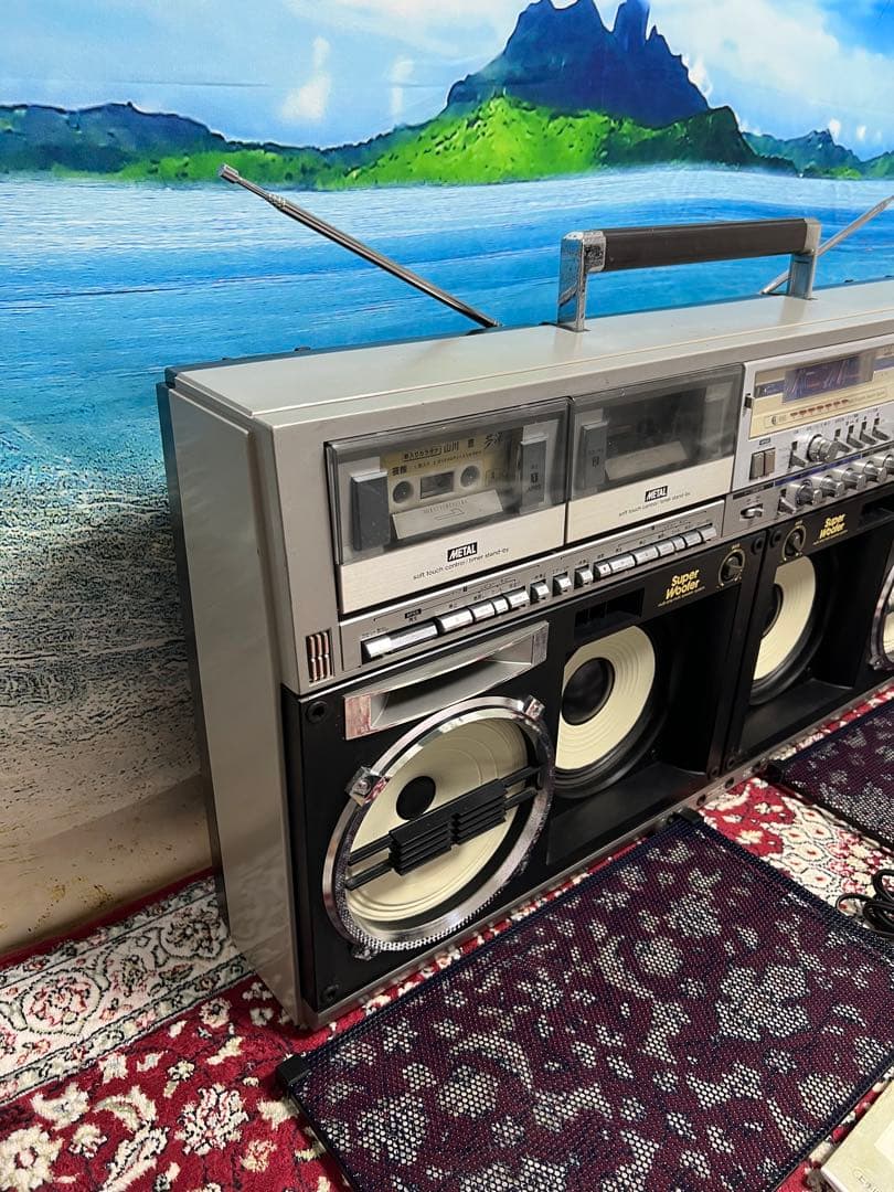 動作品！SHARP シャープ GF-999 昭和レトロ 大型ラジカセ Wラジカセ