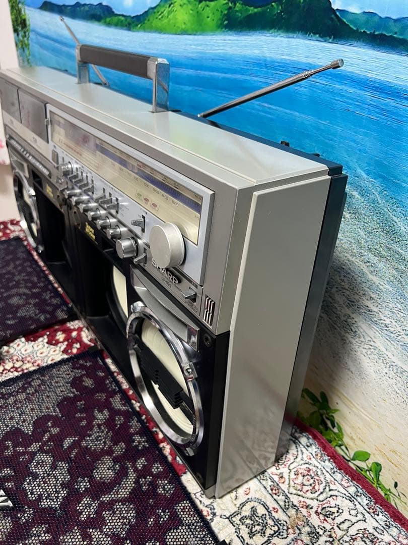動作品！SHARP シャープ GF-999 昭和レトロ 大型ラジカセ Wラジカセ