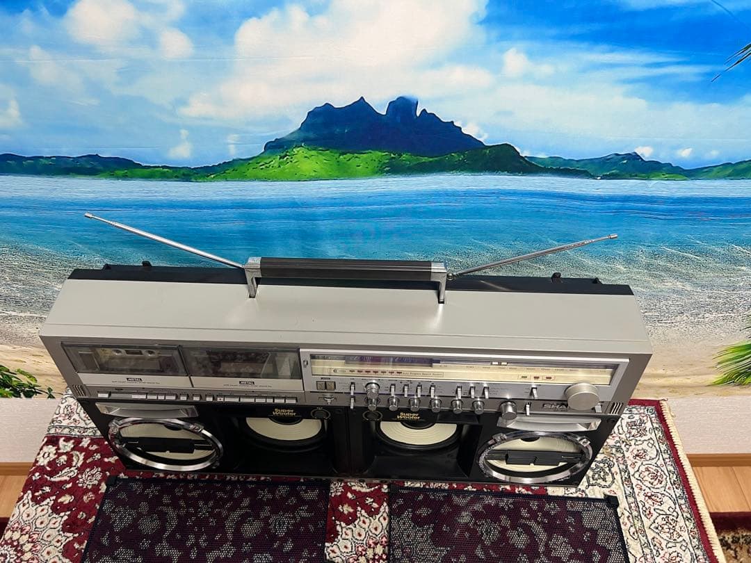 動作品！SHARP シャープ GF-999 昭和レトロ 大型ラジカセ Wラジカセ