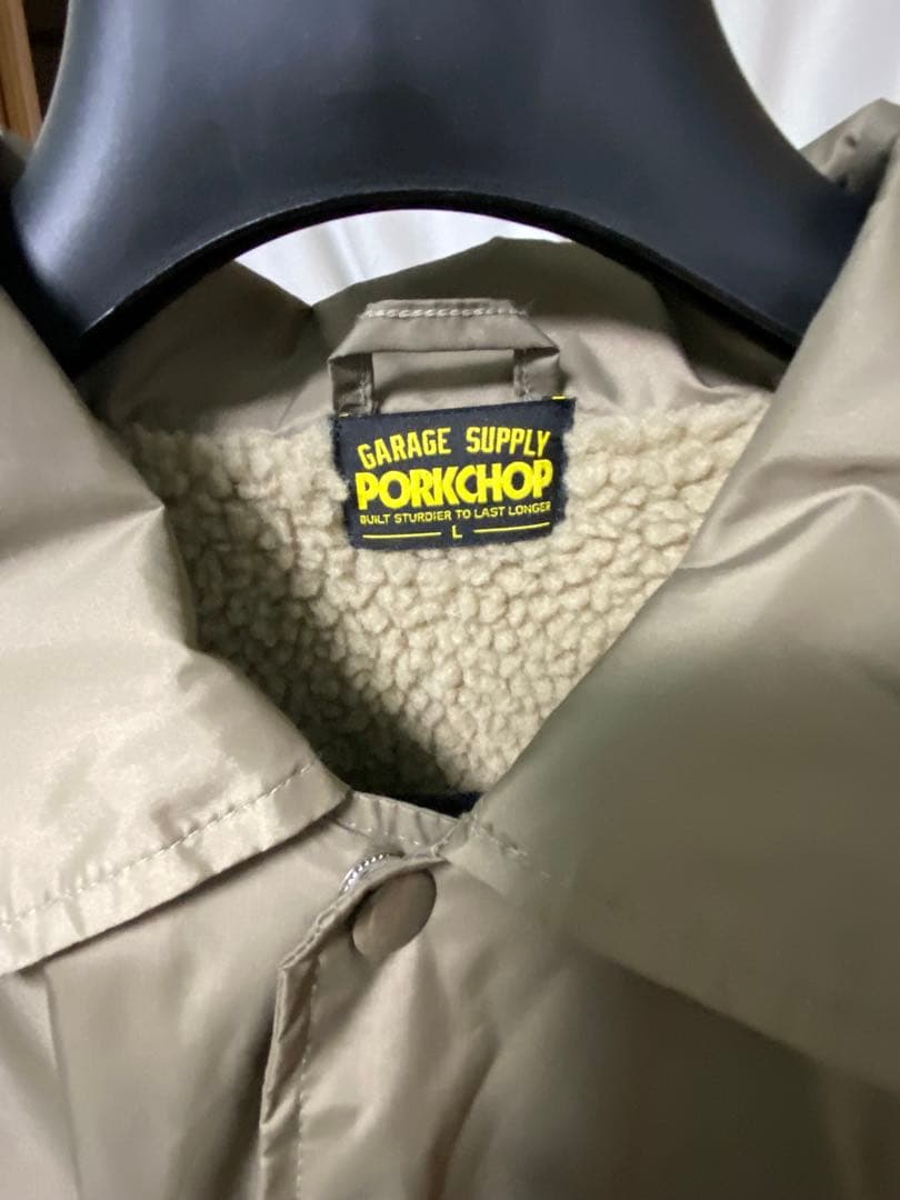 即完品ポークチョップガレージ　コーチジャケット　Lサイズ　ベージュ