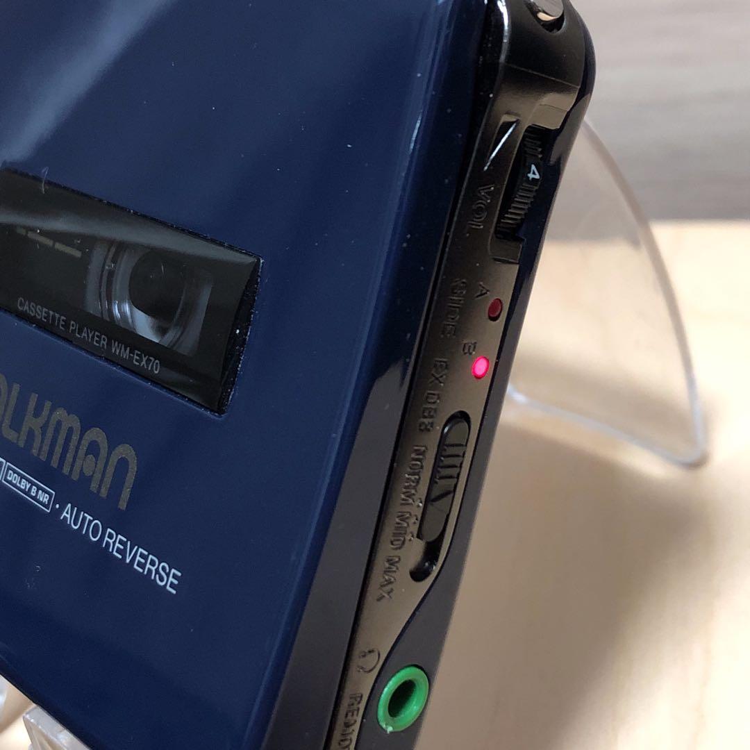 SONY WALKMAN WM-EX70 ブルー テープ再生可能 現状渡し品