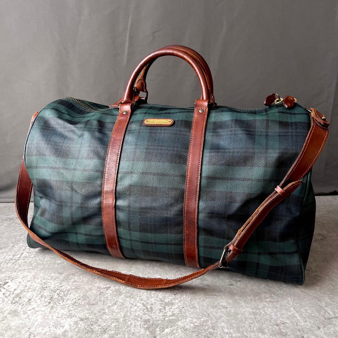 まさ様 ポロ ラルフローレン ボストンバッグ 大容量 ブラックウォッチ