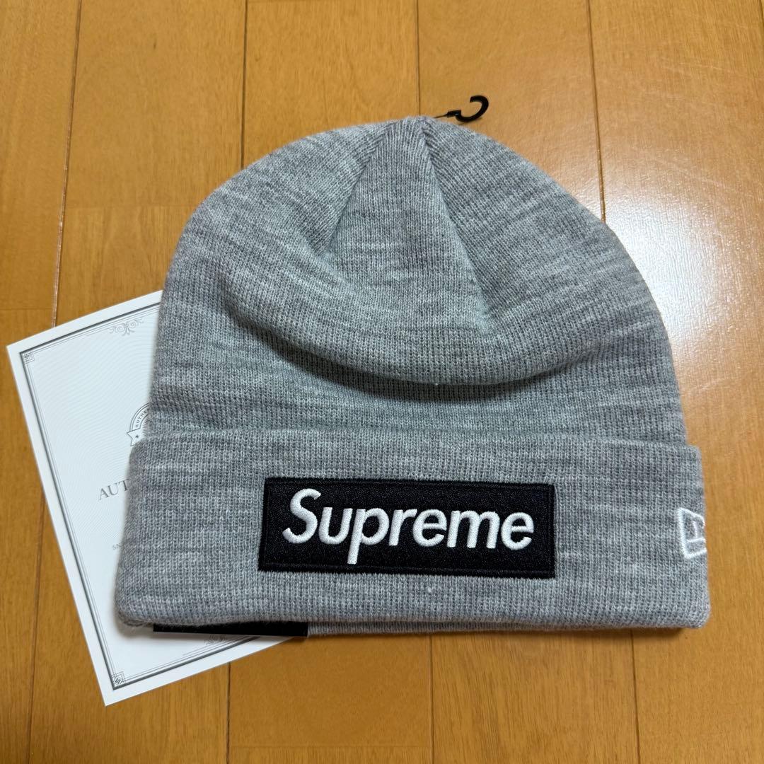 Supreme New Era Box Logo Beanie グレー 22aw