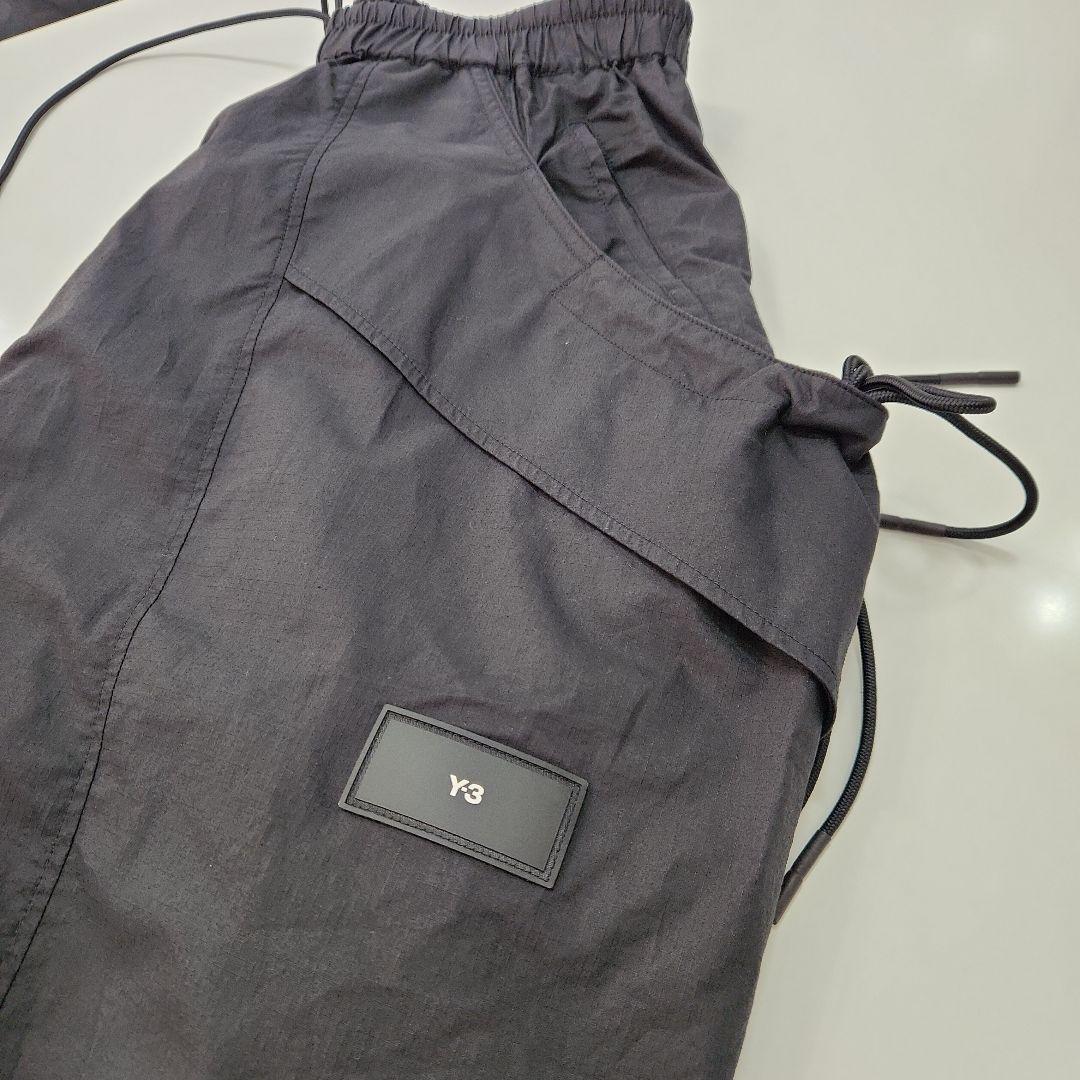 Y-3ブラックカーゴパンツ サイドビックポケット