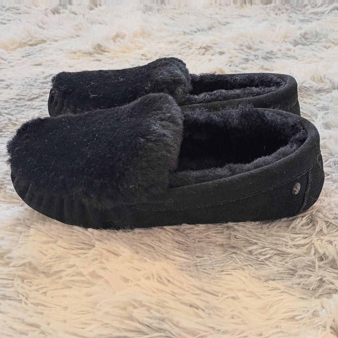 未使用品 EMU Australia エミュ ムートン モカシン 黒 ケアンズ