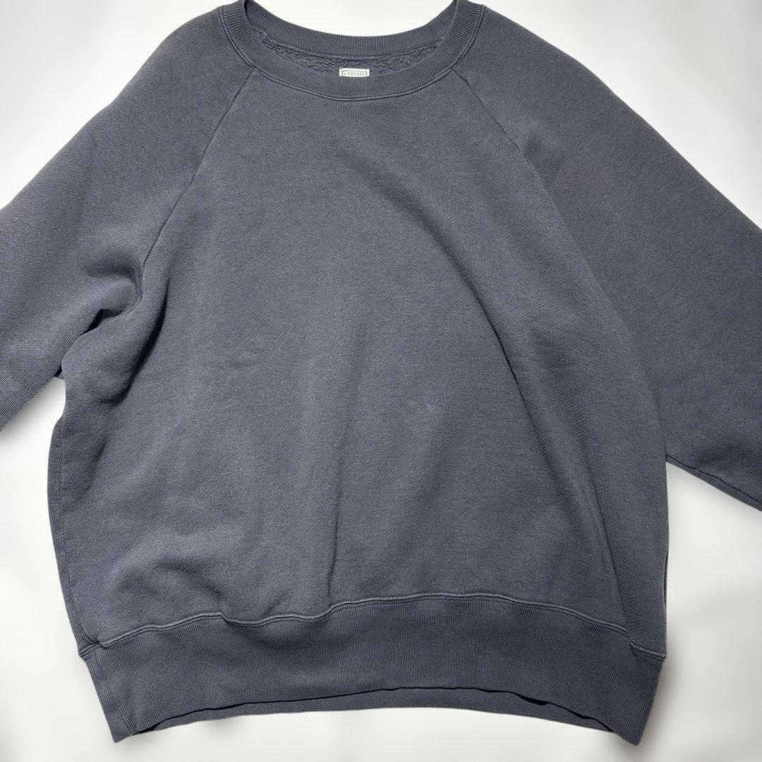 A.PRESSE スウェット　2トーン　ネイビー　チャコールグレー　フェード