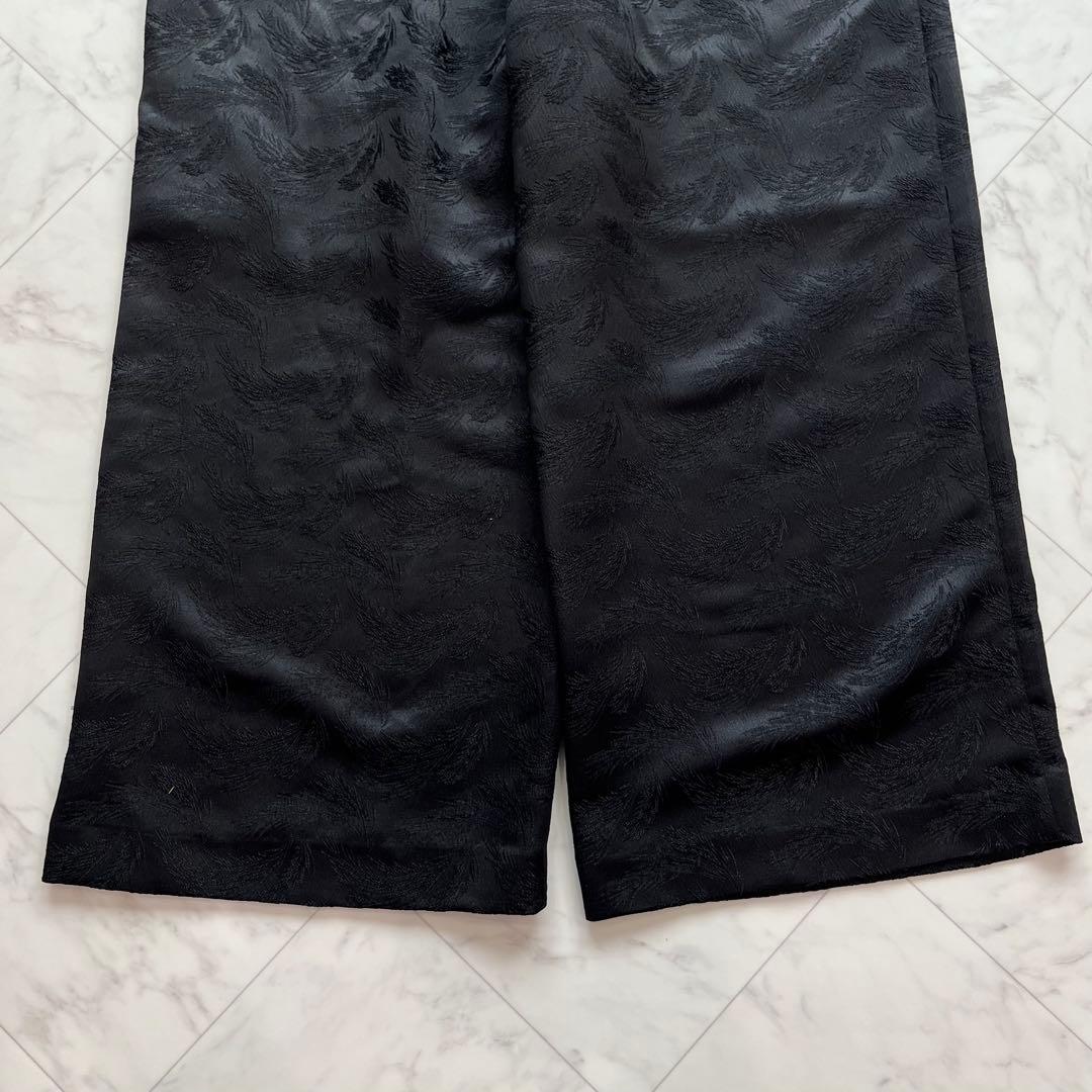 美品✨kana チュール パフスリーブ ワイドパンツオールインワン ブラック　S