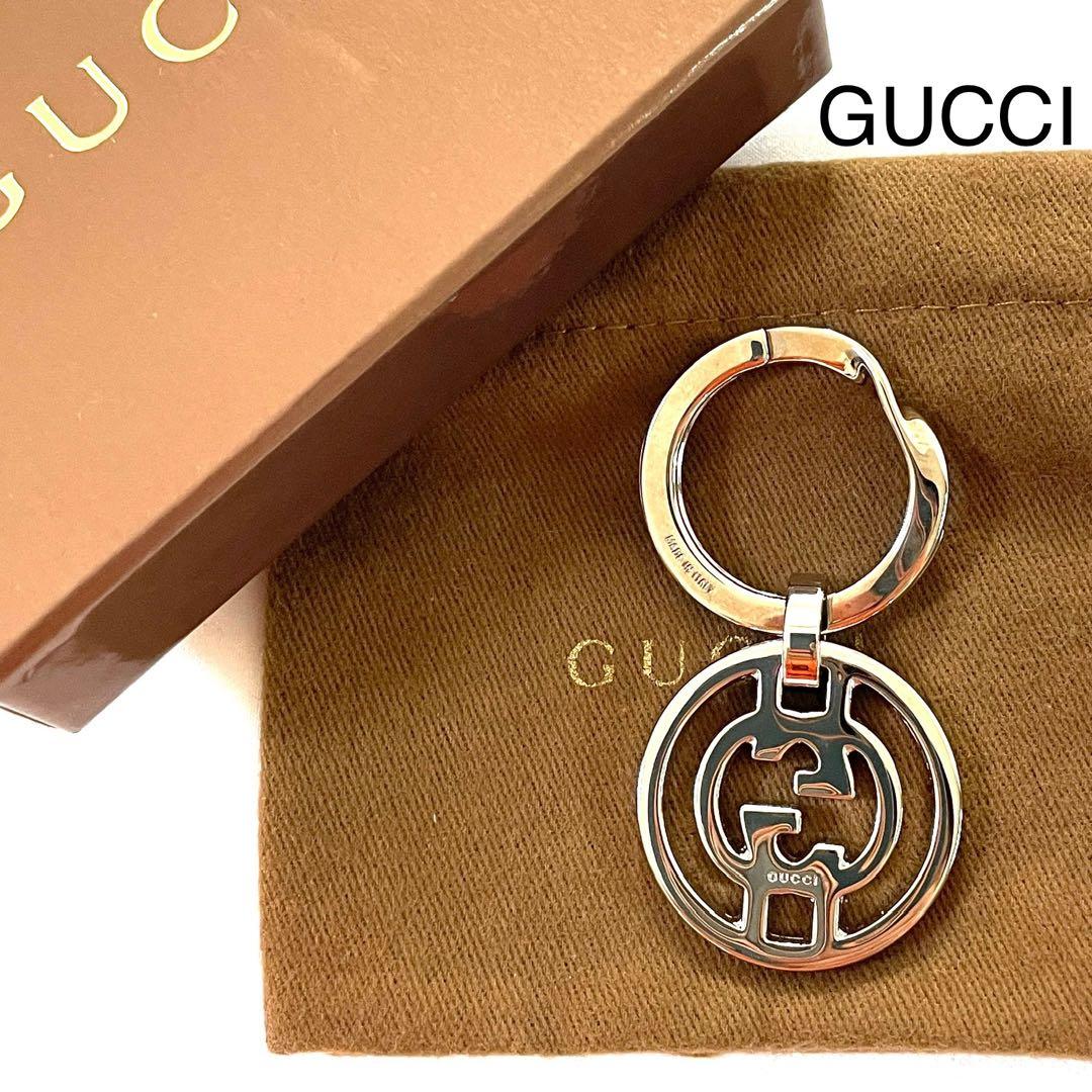GUCCIインターロッキングG キーリング　美品
