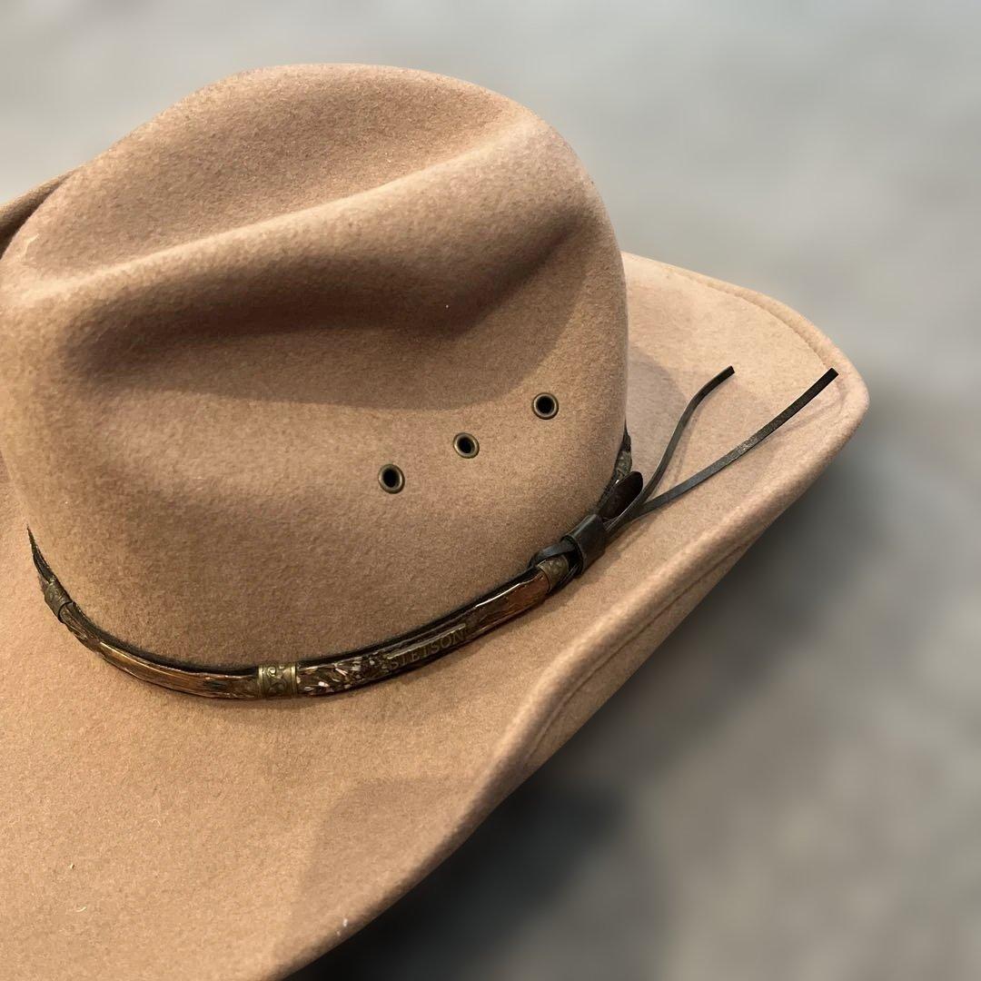 ベージュ ウール カウボーイハット　ステットソン
