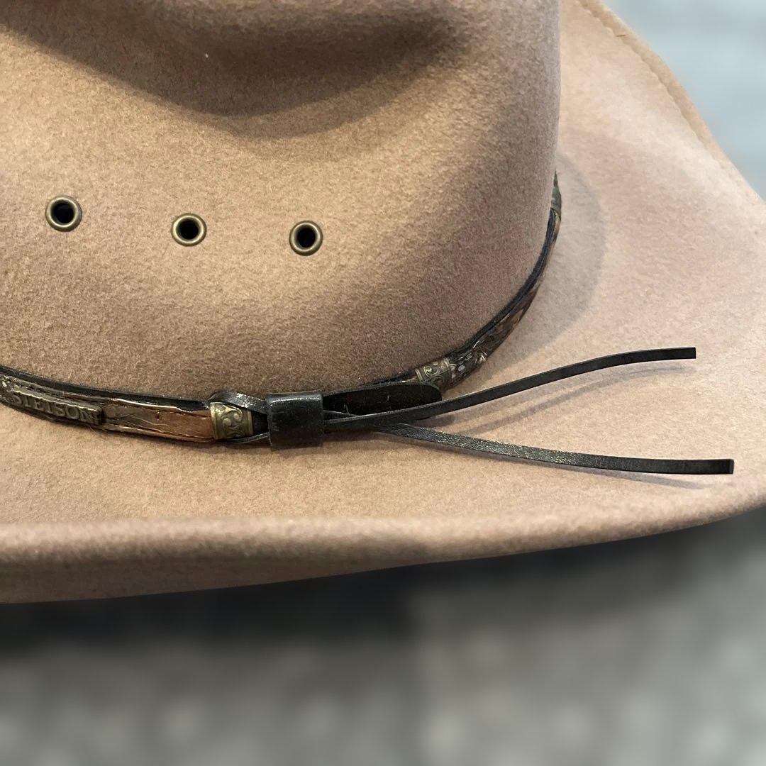 ベージュ ウール カウボーイハット　ステットソン