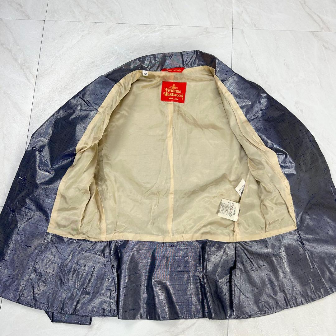 極美品 ヴィヴィアン ウエストウッド 変形 セットアップ メタリック 光沢感