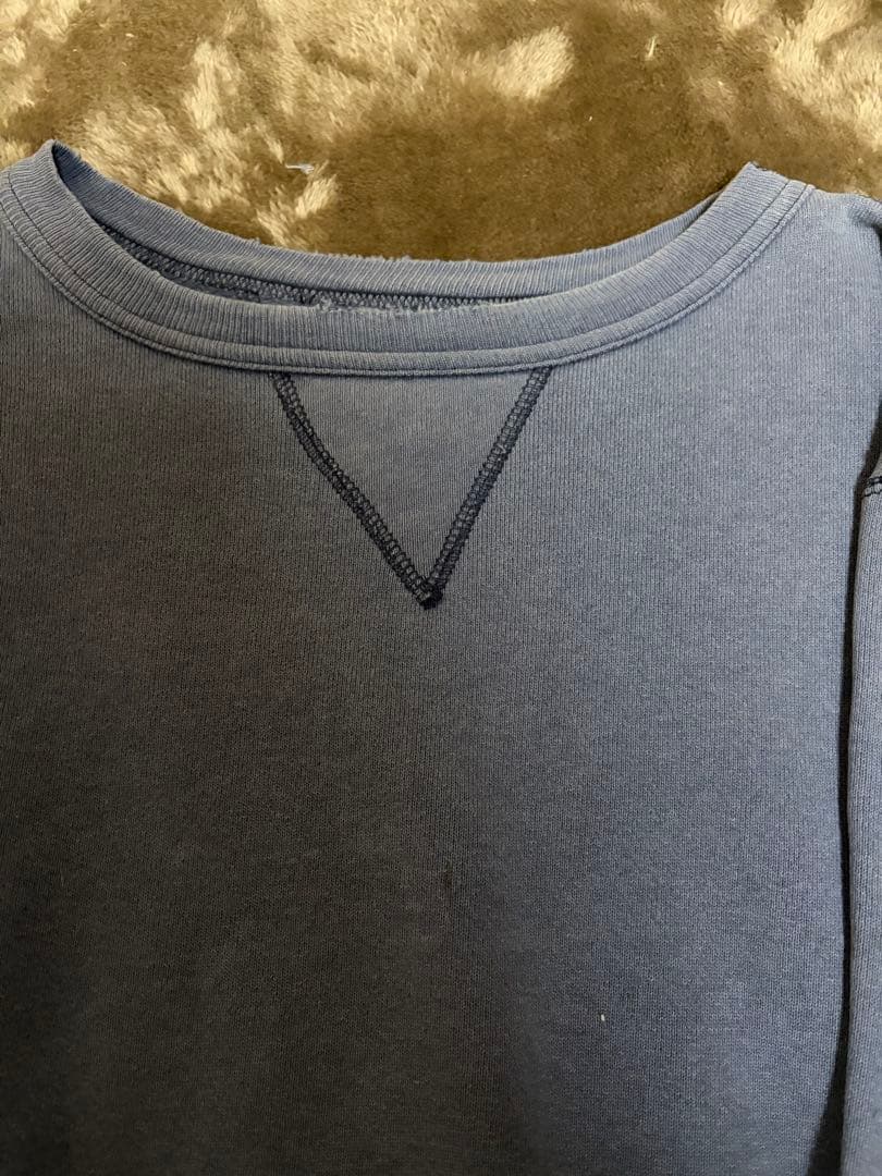 ナ*ツ様 両V ネイビーフェードスウェットヴィンテージ