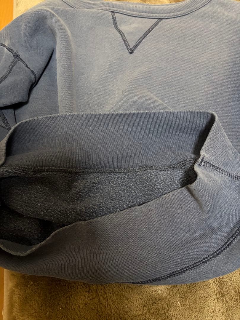 ナ*ツ様 両V ネイビーフェードスウェットヴィンテージ