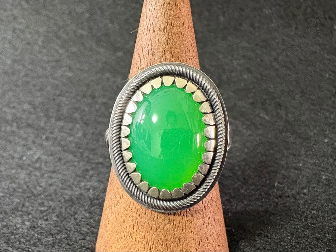 クリソプレーズのハンドメイドリング