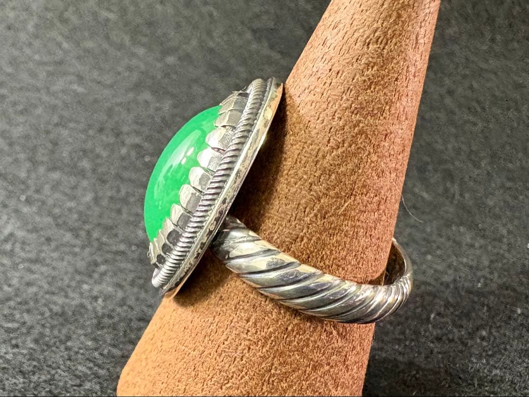 クリソプレーズのハンドメイドリング