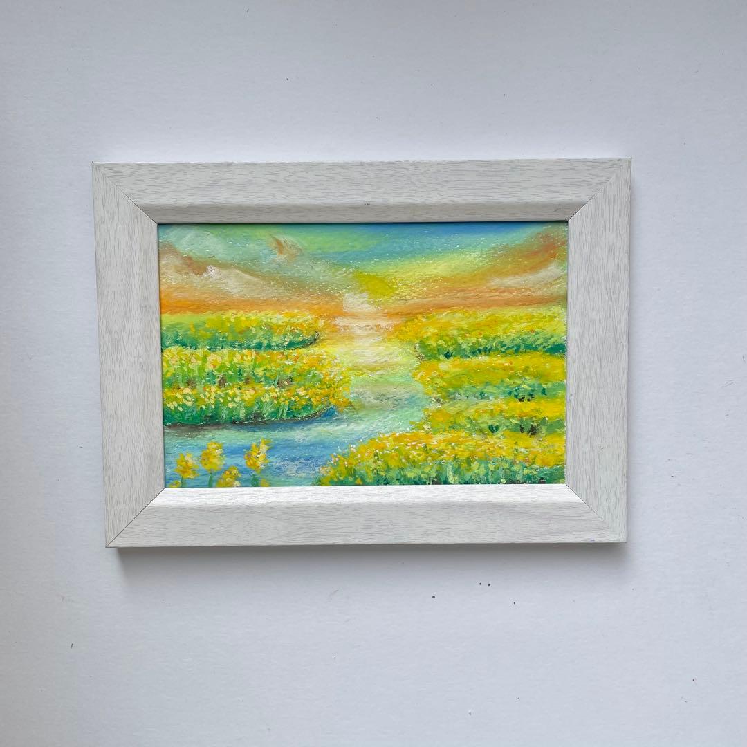 オイルパステル画　アクリル画　風景画　ご予約品　5点