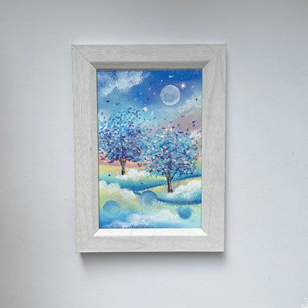 オイルパステル画　アクリル画　風景画　ご予約品　5点