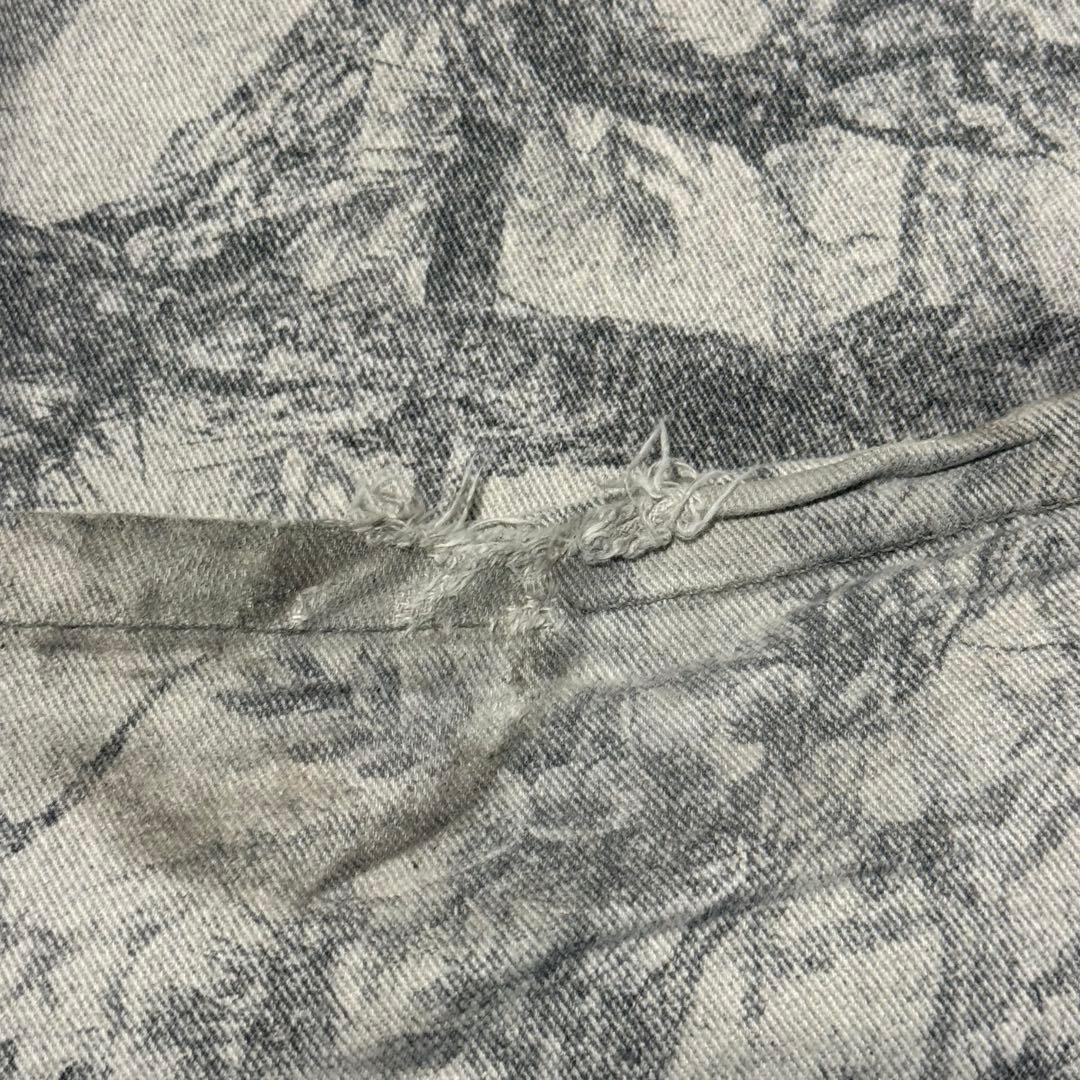 ZARAアブストラクトプリント カーペンターパンツ EU40(JP31)