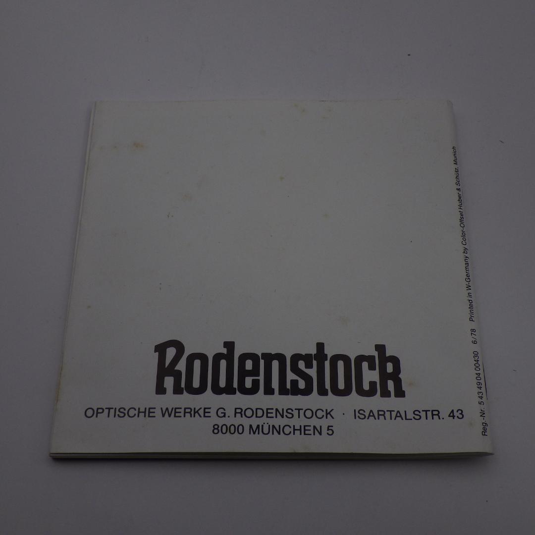 Rodenstock IMAGON レンズ説明書　中古美品
