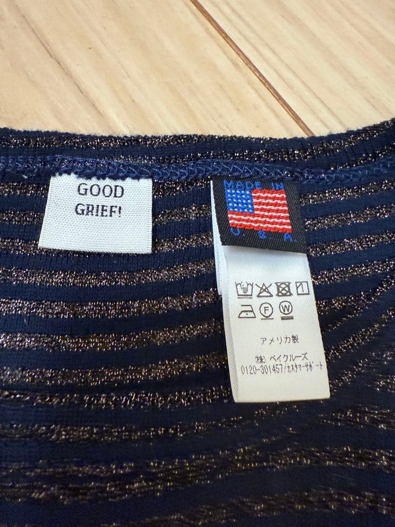 トップス GOOD GRIEF!Border Long Sleeve Tee