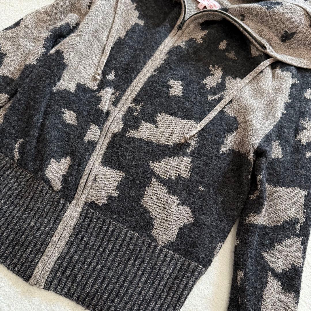 ヴィヴィアンウエストウッド　パーカー　オーブ刺繍　変形　アシメ　ウール系　M