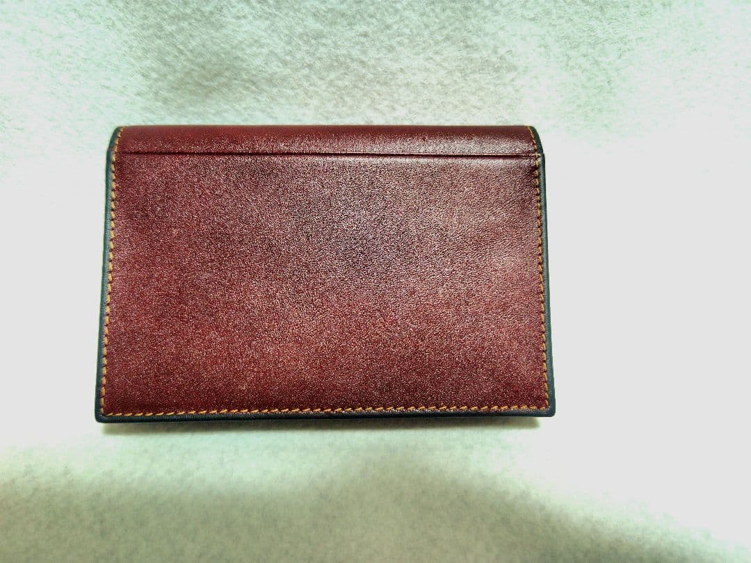 【新品未使用】GOLD PFEIL バーガンディ(赤ワイン色) レザー 名刺入れ