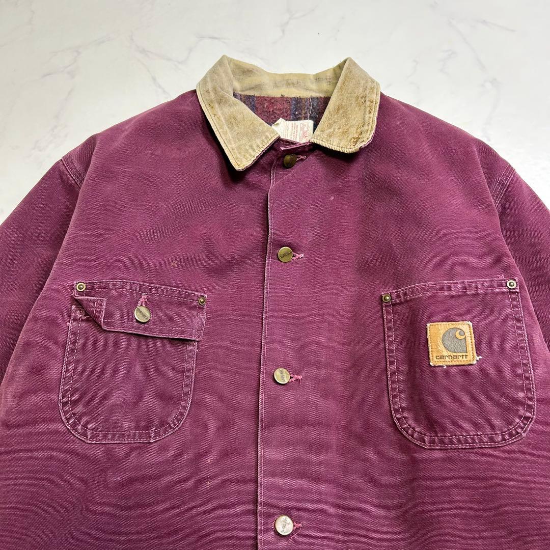 【希少色】星タグ カーコート ミシガンチョアコート バーガンディ L