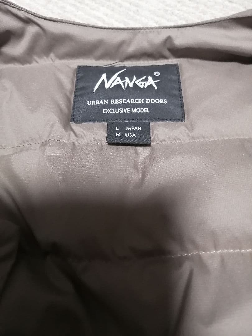 NANGA ナンガ アーバンリサーチドアーズ 別注 インナーダウンジャケット L
