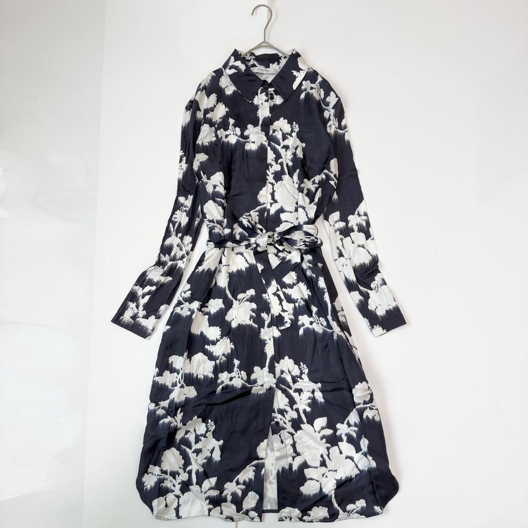 みもざる　Max Mara Leisur フラワープリントシャツワンピース