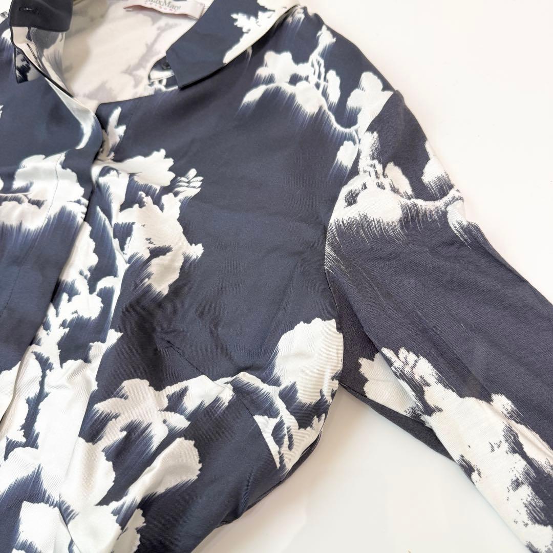 みもざる　Max Mara Leisur フラワープリントシャツワンピース