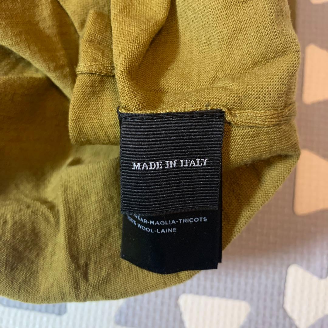 エルメネジルドゼニア　46サイズ　イエロー　クルーネック　ニット