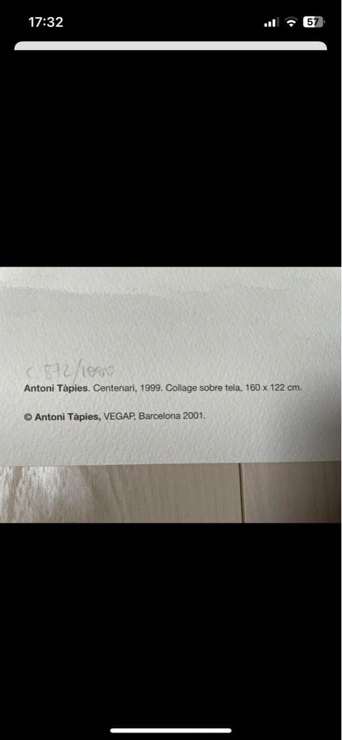 アントニタピエス　FCバルセロナ　ポスター　フレーム付き　ミロ展