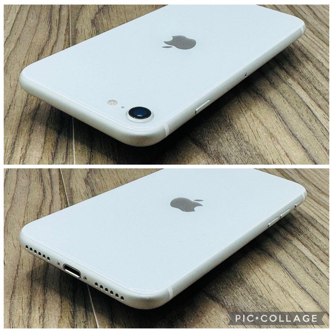 【極美品】iPhoneSE2 ホワイト 64GB SIMフリー 新品バッテリー
