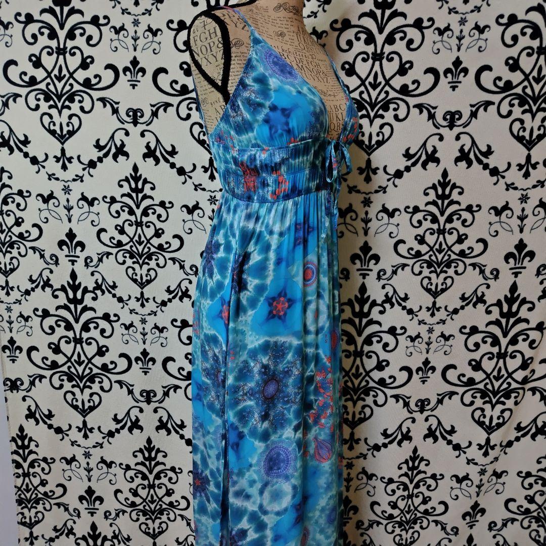 Desigual ネイビーレイヤード刺繍スカート試着のみ美品 リゾートワンピース