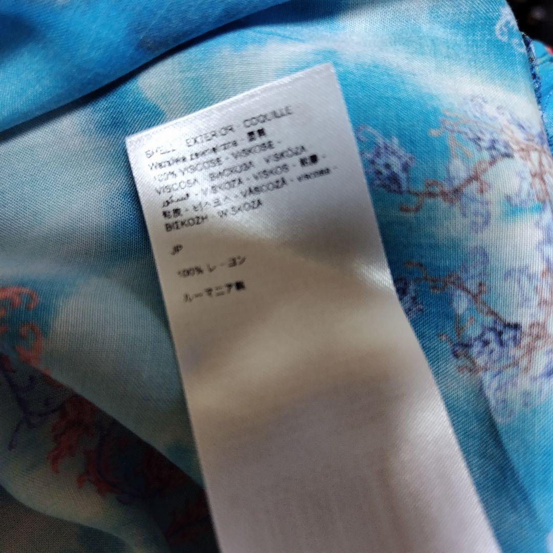 Desigual ネイビーレイヤード刺繍スカート試着のみ美品 リゾートワンピース