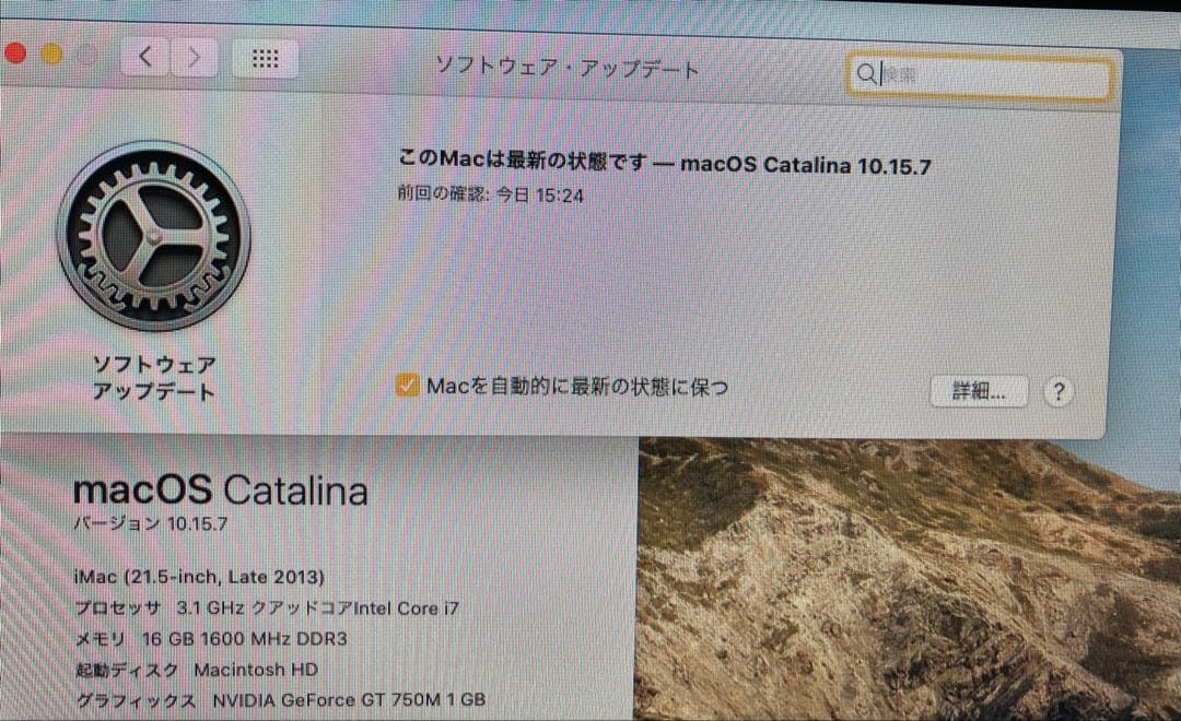iMac 21.5インチ late2013 純正キーボード・マウス付き