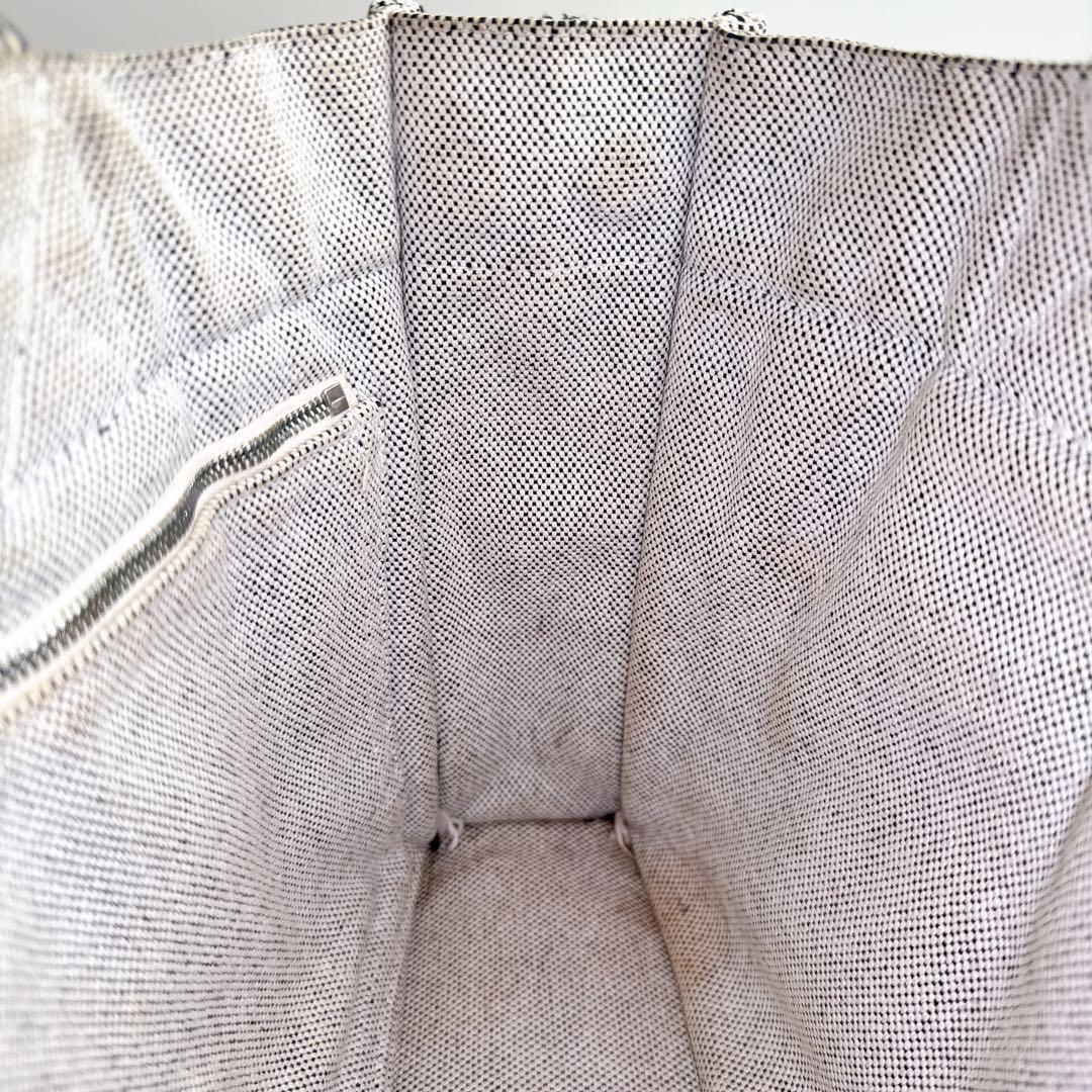 エルメス フールトゥPM ハンド トート バッグ グレー ブラック ストライプ