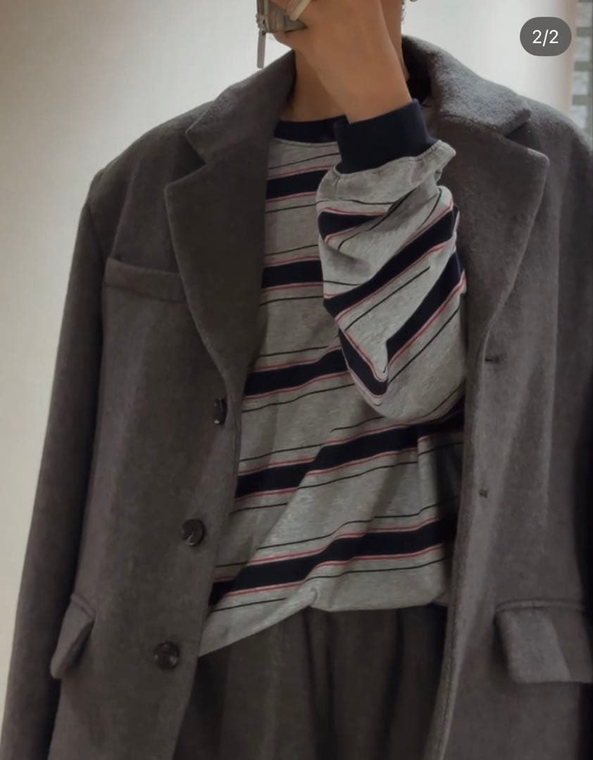 MACHATT ボーダーロングTシャツ