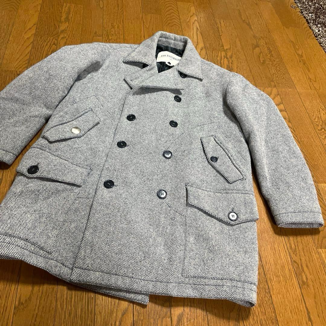 イタリア製【美品】ダークビッケンバーグ ウールピーコート38FEMME