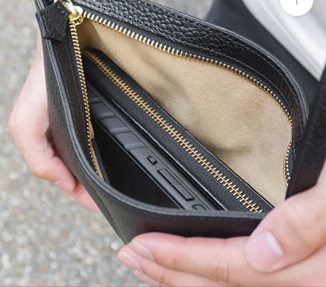 C*l様 【HushTug】レザーサコッシュ ブラック