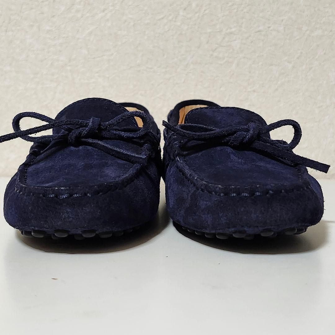 トッズ ドライビングシューズ 37 ネイビー ヌバック ゴンミーニ