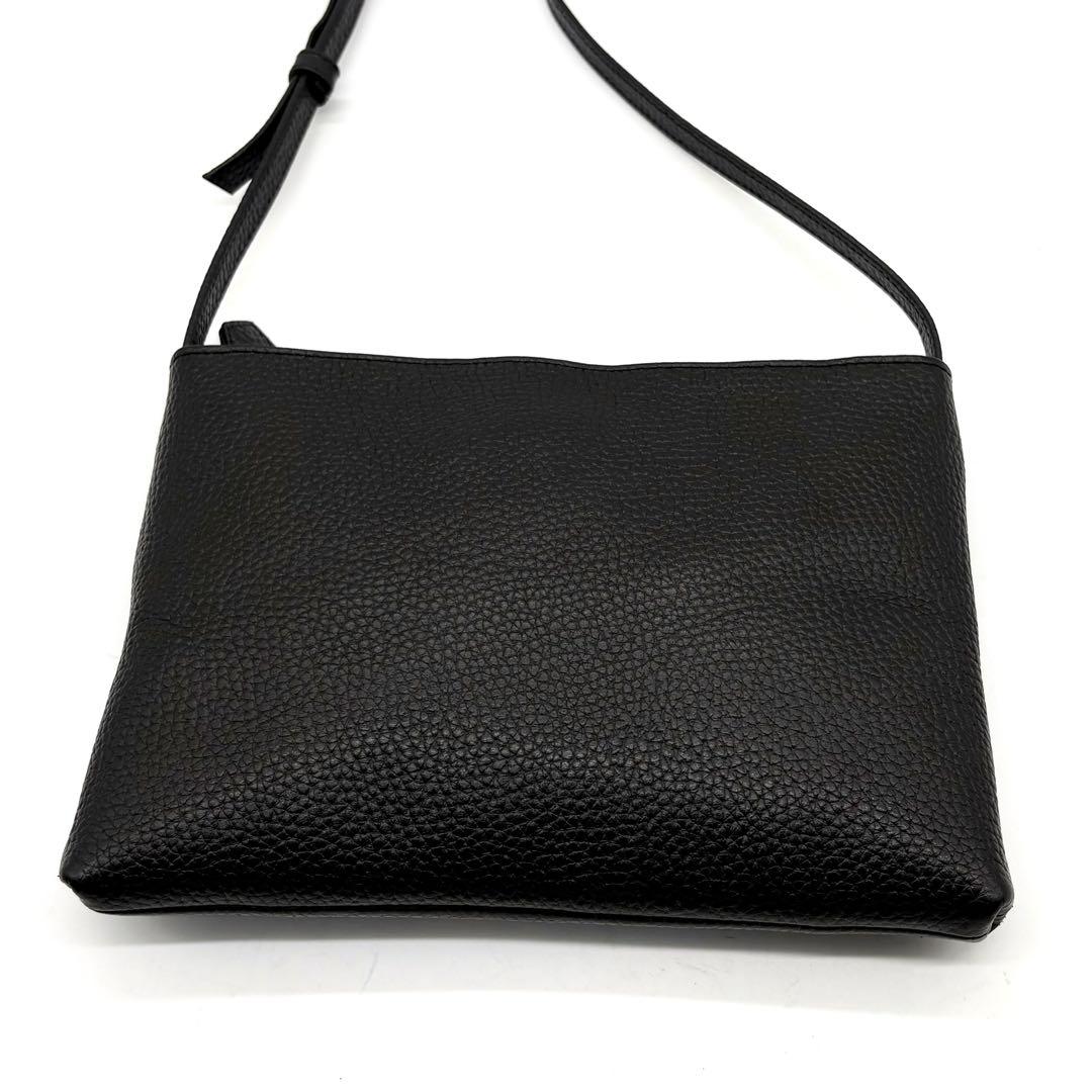 【極美品】ハッシュタグ ショルダーバッグ サコッシュ レザー 斜め掛け ブラック