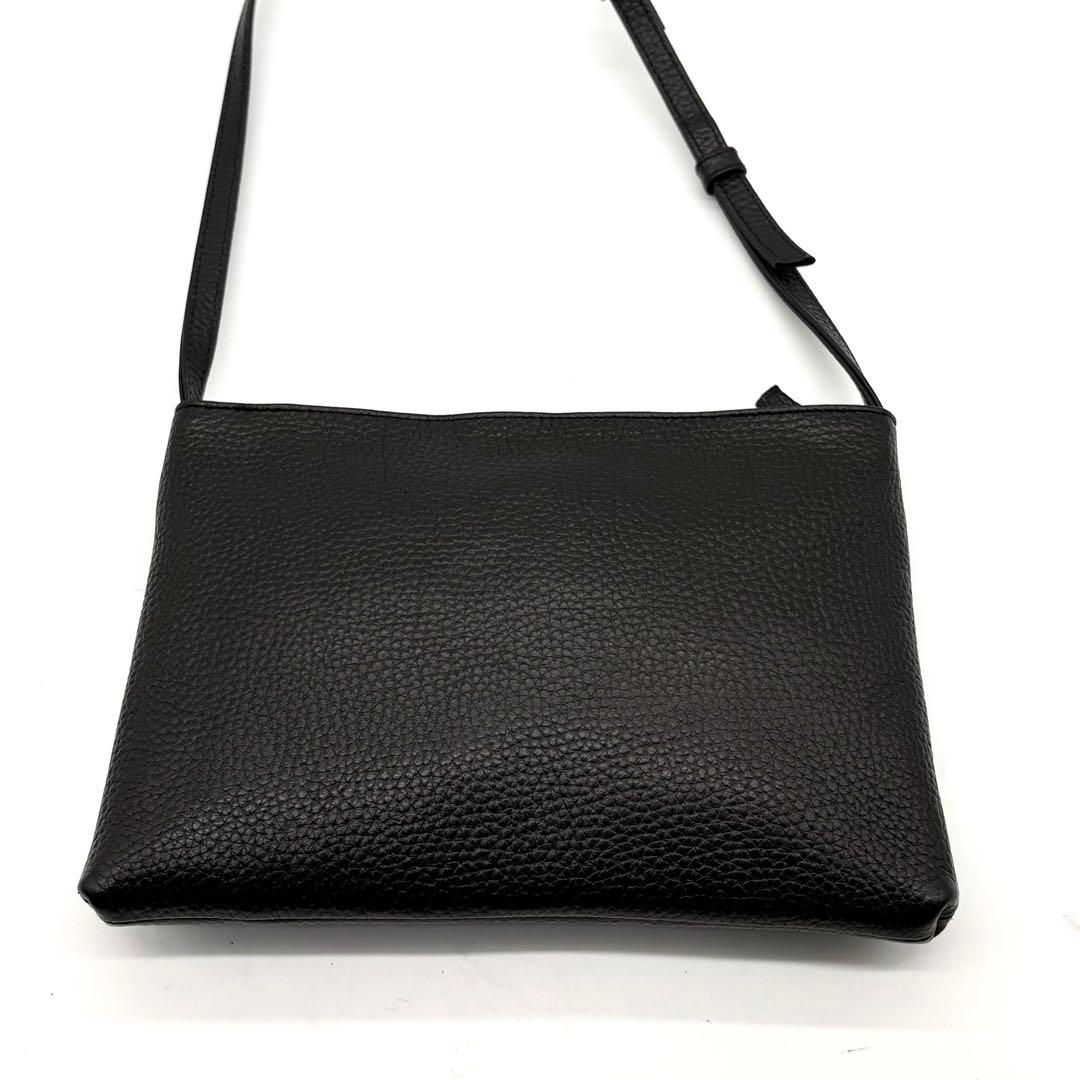 【極美品】ハッシュタグ ショルダーバッグ サコッシュ レザー 斜め掛け ブラック