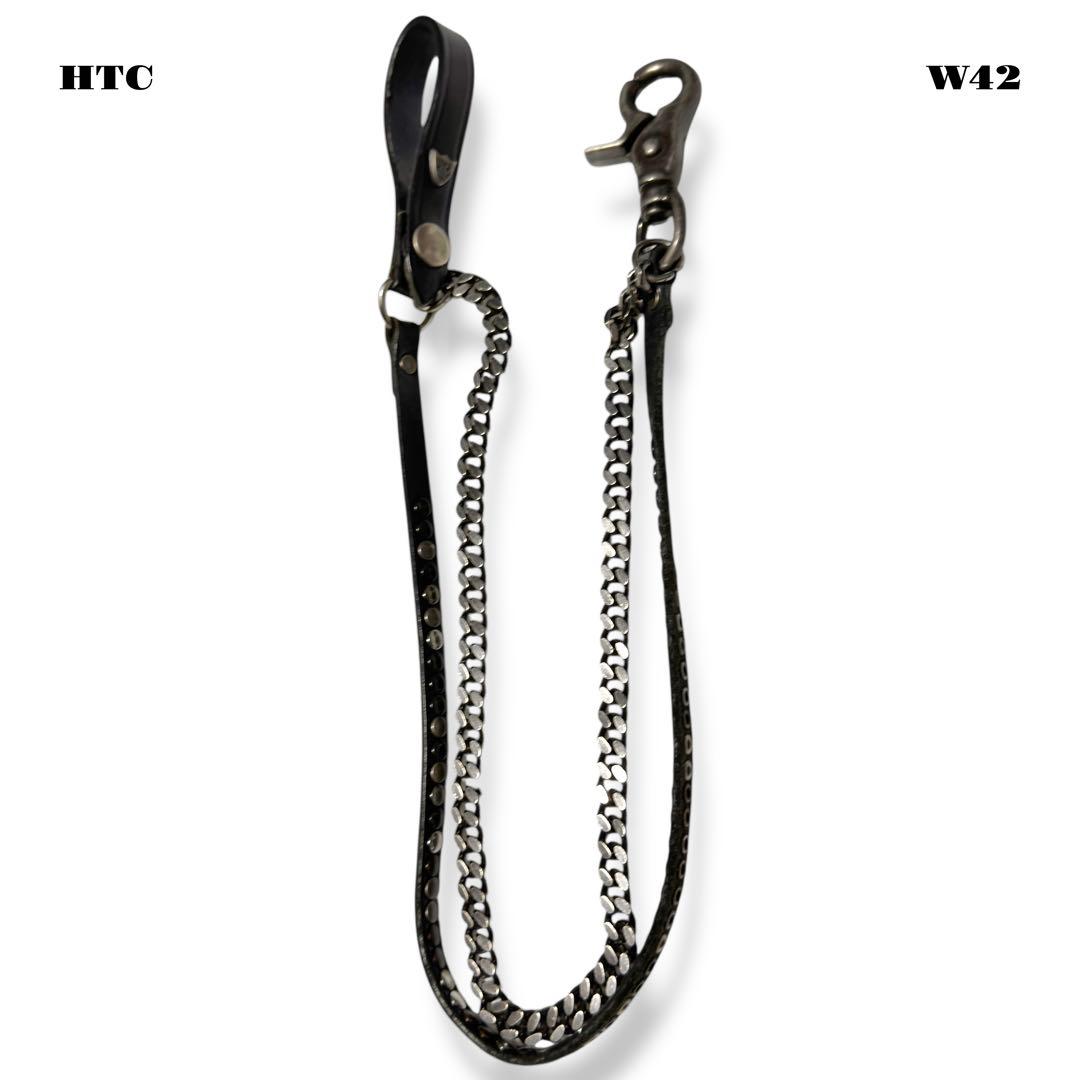 ★限定出品★ HTC ウォレット チェーン レザー コード ブラック 黒 喜平