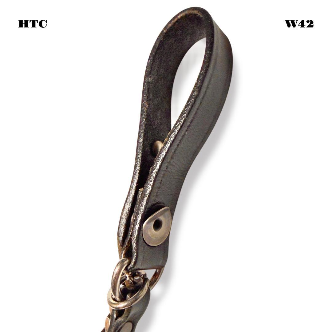 ★限定出品★ HTC ウォレット チェーン レザー コード ブラック 黒 喜平