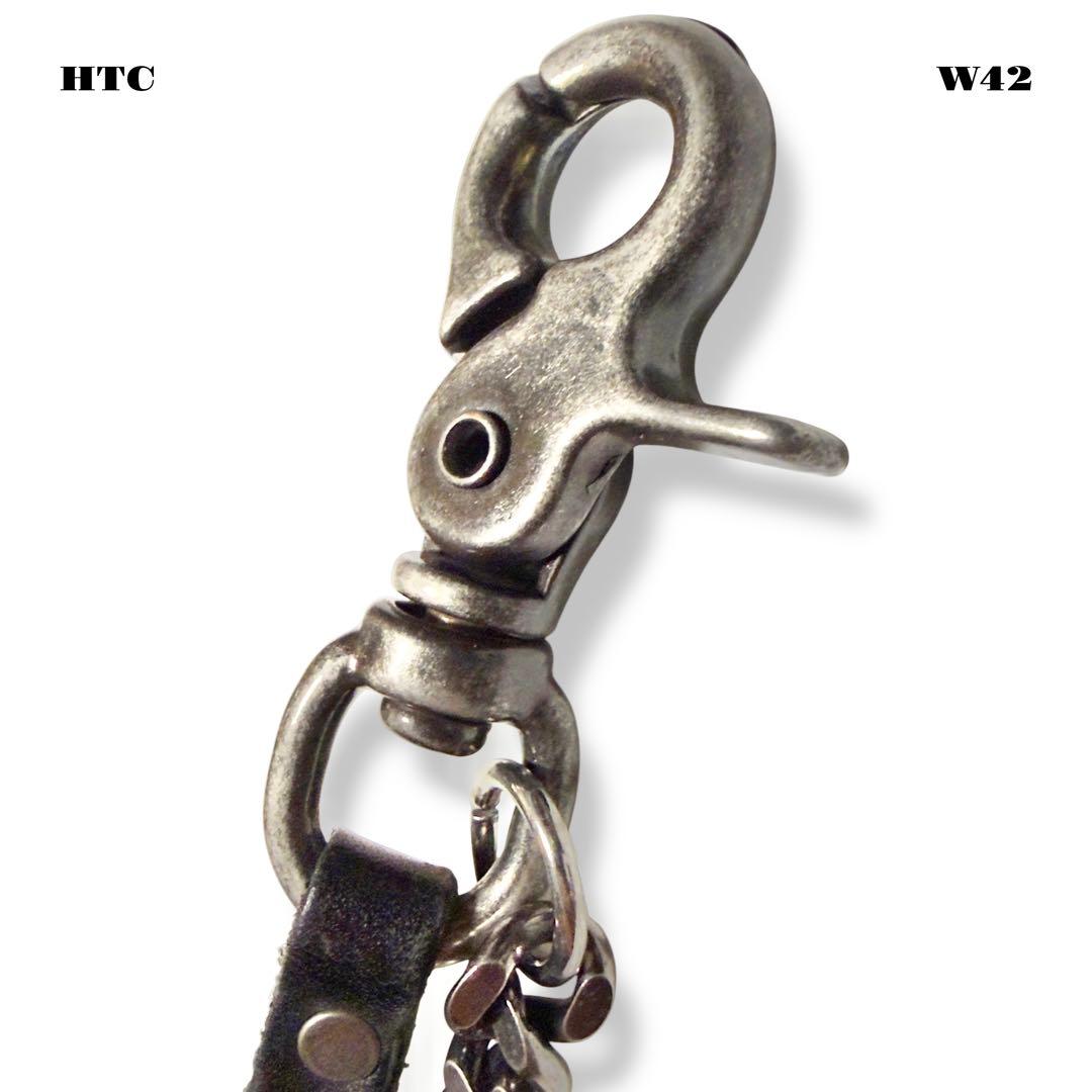 ★限定出品★ HTC ウォレット チェーン レザー コード ブラック 黒 喜平