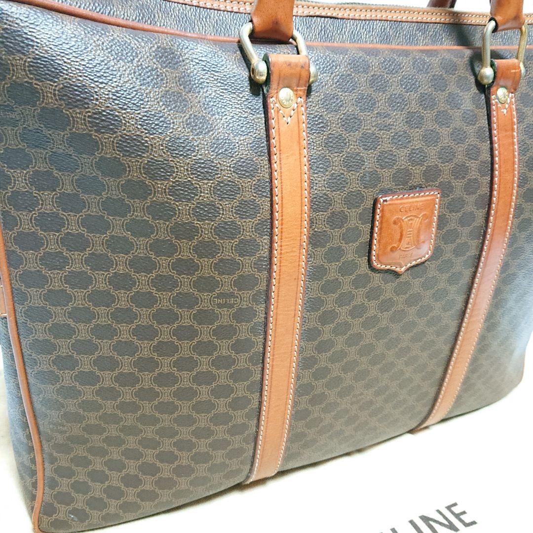 美品 CELINE マカダム柄 ビジネスバッグ