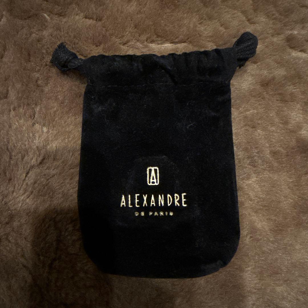 【美品】アレクサンドルドゥパリ　Mクリップ　人気のベージュ　スワロフスキー