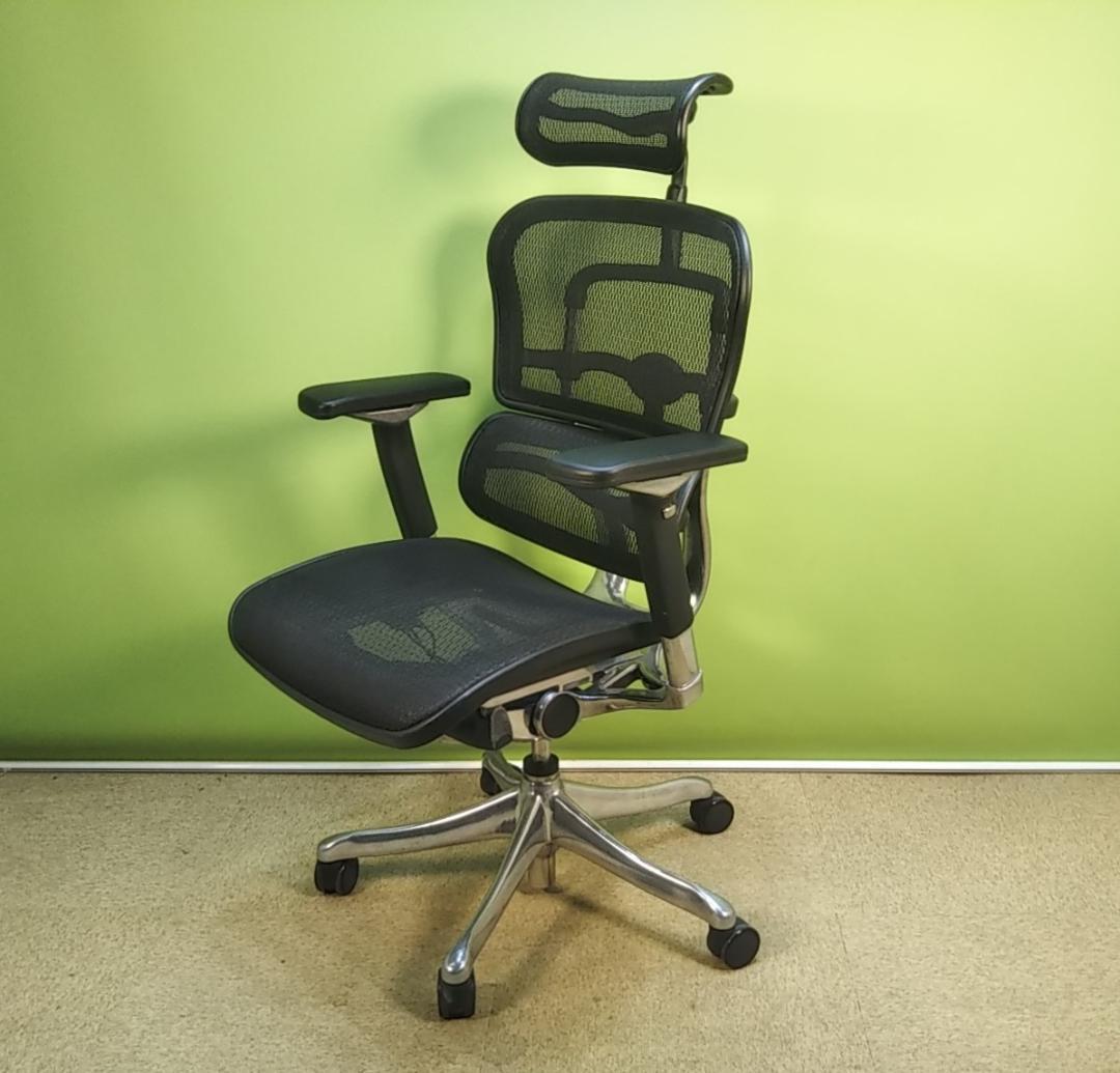 bh　エルゴヒューマン　プロ　ハイバック　アームパッド新品　ヘッドレスト後付け